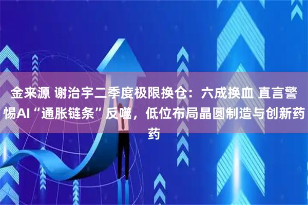 金来源 谢治宇二季度极限换仓：六成换血 直言警惕AI“通胀链条”反噬，低位布局晶圆制造与创新药